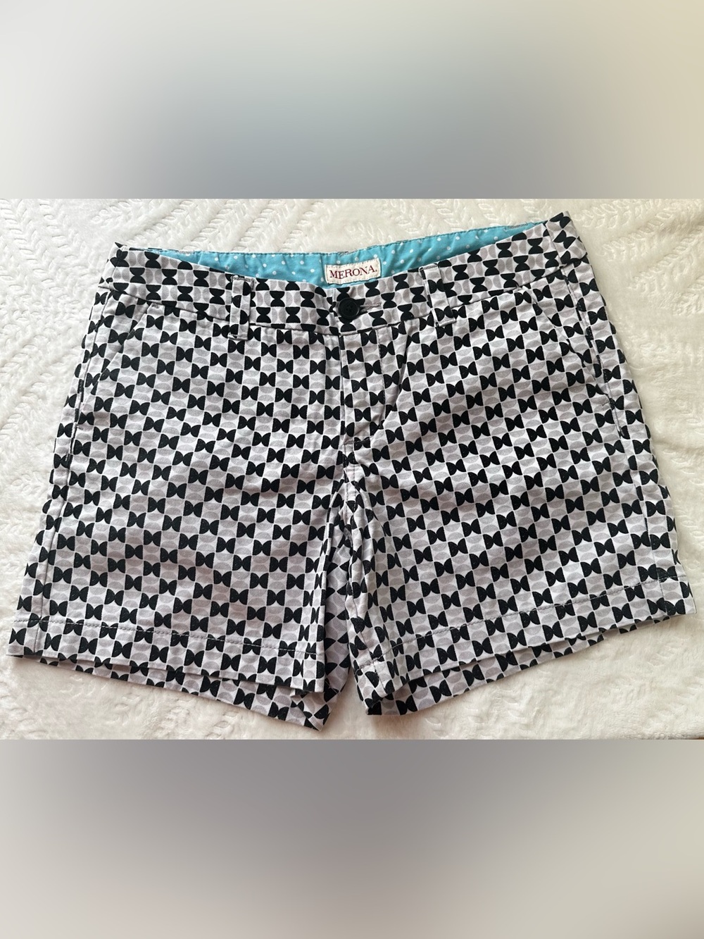 Merona Black & White Bow-Print women Shorts